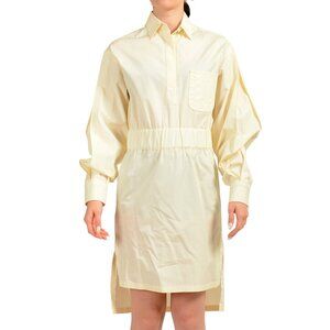 Scuderia Ferrari Women's Ivory Popeline Long Sleeve Dress US XS IT 38